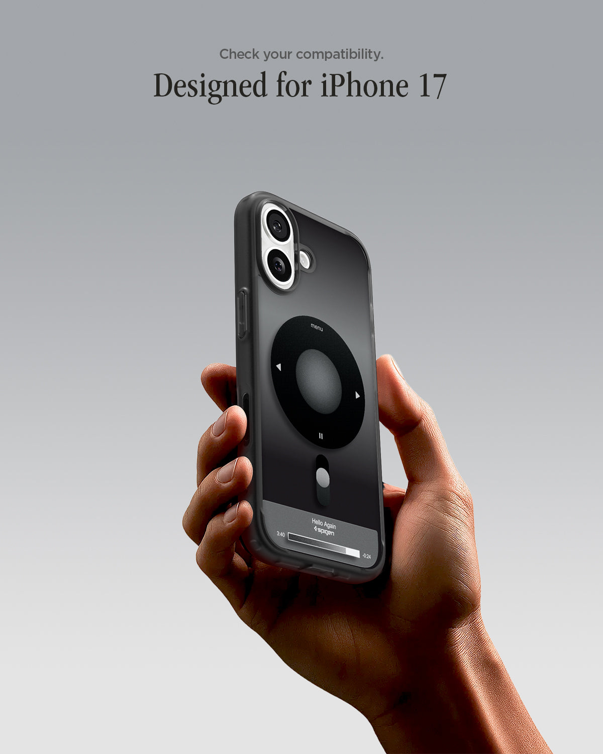 ACS10092 - iPhone 17 Ultra Hybrid Classic (MagFit) in Classic Black showing check your compatibility.