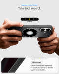 ACS10092 - iPhone 17 Ultra Hybrid Classic (MagFit) in Classic Black showing seamless camera control. take total control. Full functionality. Camera control cover engineered for smooth motor response for total camera control utility.