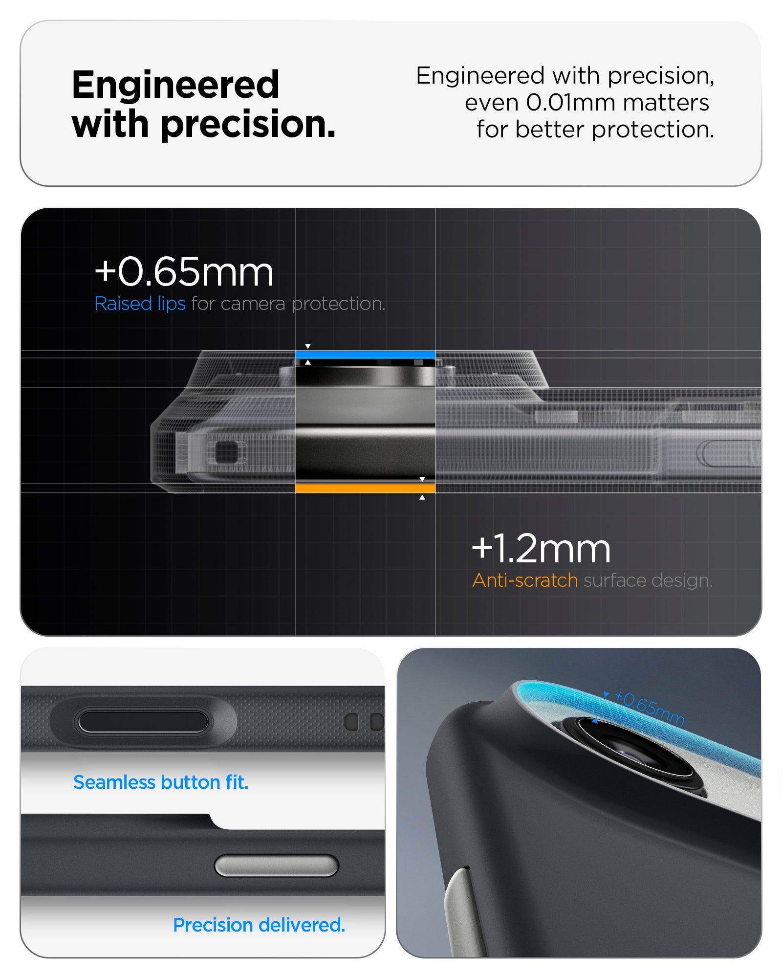 ACS09933 - iPhone 17 Air Case Nano Pop (MagFit) showing the engineered with precision. Engineered with precision, even 0.01mm matters for better protection