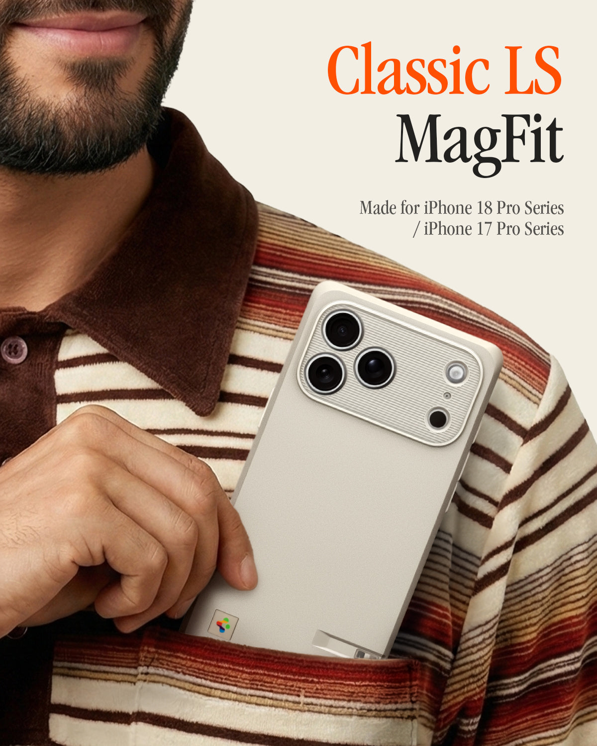 ACS10479CC - iPhone 18 Pro / iPhone 17 Pro Classic LS MagFit case showing classic LS Mag Fit
