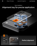 AGL10123 - iPhone 17 Pro Max Optik Pro EZ Fit Lens Protector showing the easy installation with alignment tray for precise application