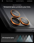 AGL10123 - iPhone 17 Pro Max Optik Pro EZ Fit Lens Protector showing the high aluminosilicate. Tempered glass protects your lens.