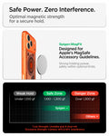 ACS11755 -  iPhone 18 Pro Max / iPhone 17 Pro Max Ultra Hybrid C-One (Mag Fit) Tangerine showing optimal magnetic strength for a secure hold while minimizing interference