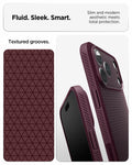  ACS12338 - iPhone 18 Pro / iPhone 17 Pro Liquid Air in Dark Cherry showing fluid, sleek, smart. slim and modern aesthetic meets total protection.