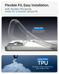 ACS11925 - iPhone 18 Pro / iPhone 17 Pro Crystal Flex (Mag Fit) showing flexible TPU material designed for smooth installation, durability, and impact absorption.