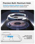 ACS11925 - iPhone 18 Pro / iPhone 17 Pro Crystal Flex (Mag Fit) showing precisely aligned N52 magnets with an ultra-slim profile for a strong, seamless hold.