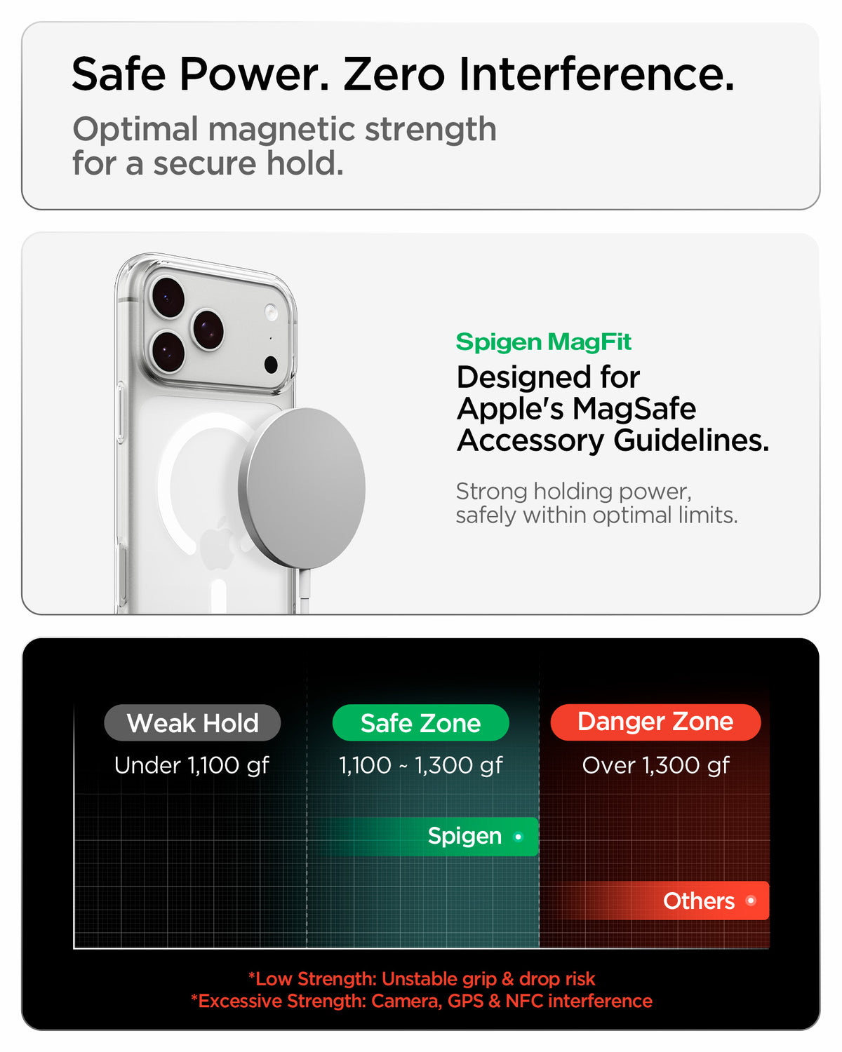 ACS11925 - iPhone 18 Pro / iPhone 17 Pro Crystal Flex (Mag Fit) showing optimized magnetic strength for a secure hold while minimizing interference.