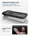 ACS10069CA - iPhone 18 Pro / iPhone 17 Pro Ultra Hybrid (MagFit) in Frost Black showing a matte translucent finish designed to resist smudges and maintain a refined appearance