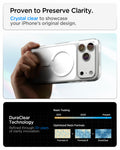 ACS10066CA - iPhone 18 Pro / iPhone 17 Pro Ultra Hybrid (MagFit) in Clear White showing crystal-clear transparency and long-term clarity supported by DuraClear Technology