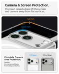ACS10066CA - iPhone 18 Pro / iPhone 17 Pro Ultra Hybrid (MagFit) in Clear White showing raised edges around the screen and camera area for added protection against scratches