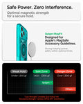 ACS11756 - iPhone 18 Pro / iPhone 17 Pro Ultra Hybrid C-One (Mag Fit) Bondi Blue showing optimal magnetic strength for a secure hold while minimizing interference