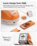 ACS11757 - iPhone 18 Pro / iPhone 17 Pro Ultra Hybrid C-One (Mag Fit) Tangerine showing a nostalgic translucent design inspired by iconic late-1990s aesthetics