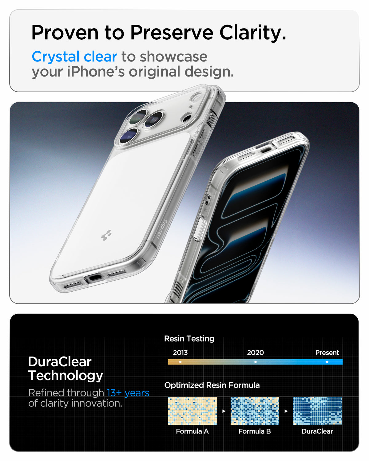  ACS10077 - iPhone 17 Pro Ultra Hybrid T (MagFit) in Glossy White showing proven to preserve clarity. crystal clear to showcase your iPhone's original design.