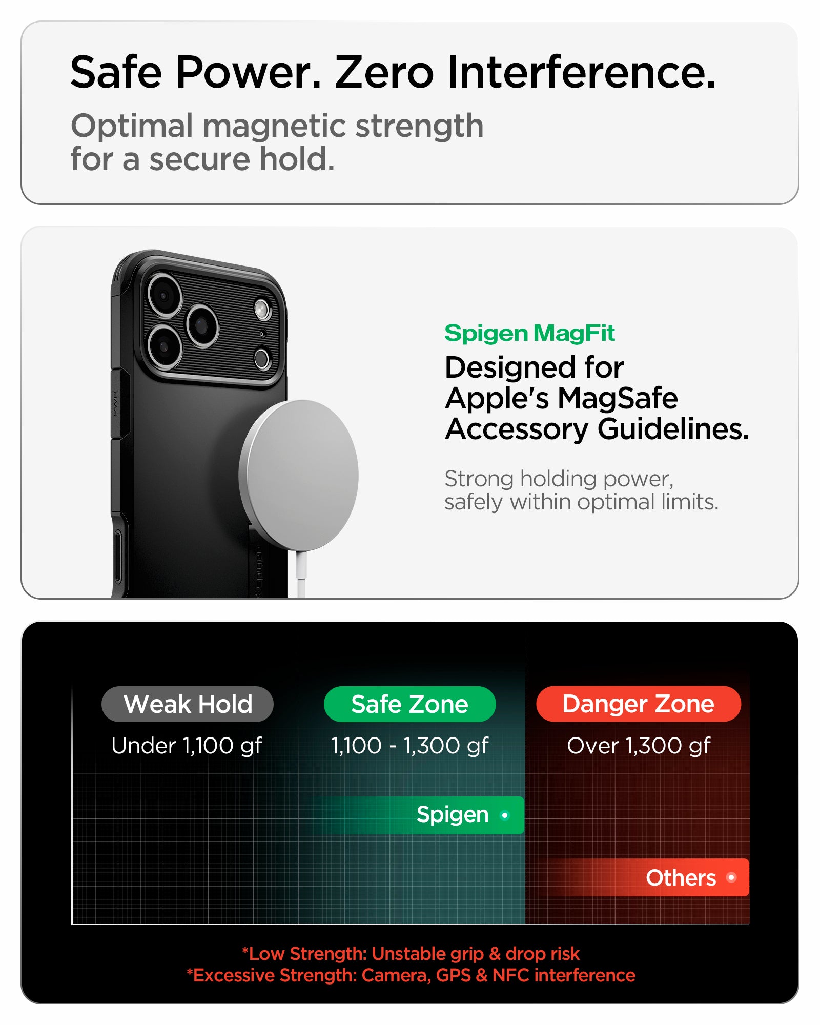 ACS09897CC - iPhone 18 Pro Max / iPhone 17 Pro Max Tough Armor T Mag Fit Black showing optimized magnetic strength designed for a secure hold with compatible accessories