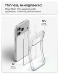 ACS10033 - iPhone 17 Pro Max Ultra Hybrid in Crystal Clear showing a slim hybrid construction with impact-resistant back and shock-absorbing flexible edges