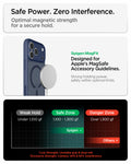 ACS11911 - iPhone 18 Pro Max / iPhone 17 Pro Max Ultra Hybrid (MagFit) in Frost Deep Blue showing optimal magnetic strength for a secure hold while minimizing interference