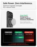 ACS10038 - iPhone 18 Pro Max / iPhone 17 Pro Max Ultra Hybrid (MagFit) in Frost Black showing optimal magnetic strength for a secure hold while minimizing interference
