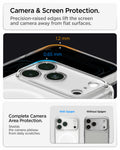 ACS10039CC - iPhone 18 Pro Max / iPhone 17 Pro Max Ultra Hybrid (MagFit) in Frost White showing raised edges around the screen and camera area for added protection against scratches and surface contact