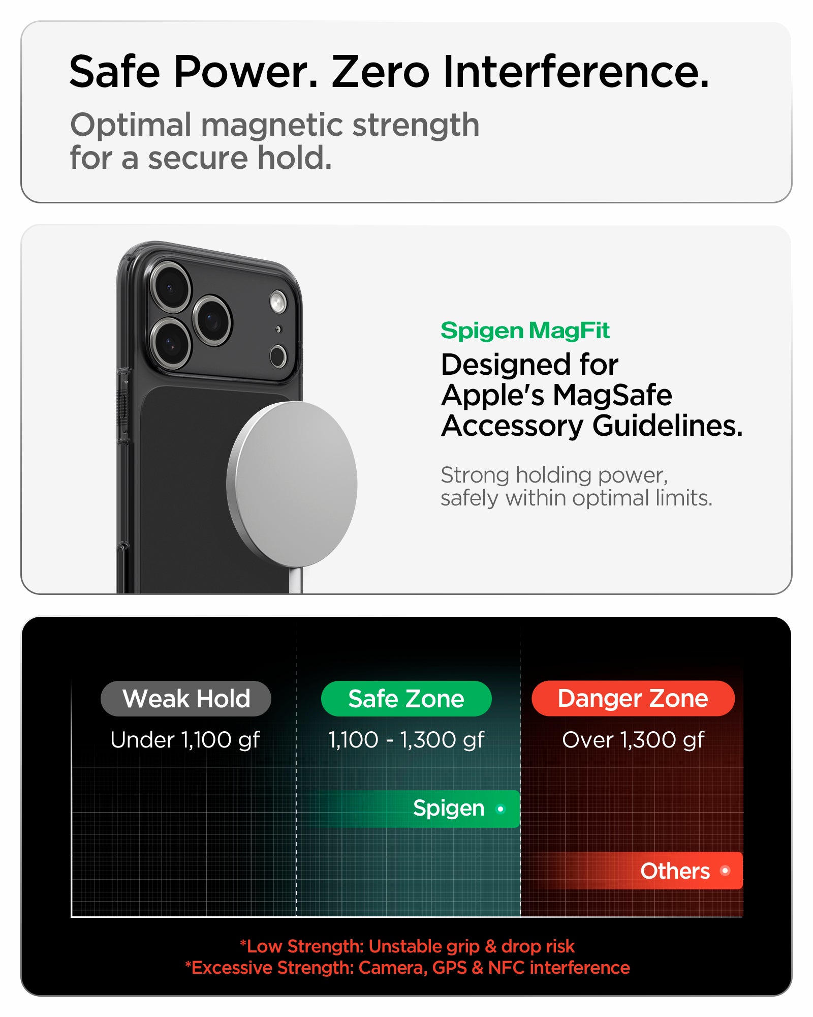 ACS10047CA - iPhone 18 Pro Max / iPhone 17 Pro Max Ultra Hybrid T (Mag Fit) in Matte Black showing optimal magnetic strength for a secure hold while minimizing interference