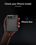 AGL12009 - iPhone Duo GLAS.tR EZ Fit Pro | Privacy showing a compatibility graphic indicating the supported foldable device model.