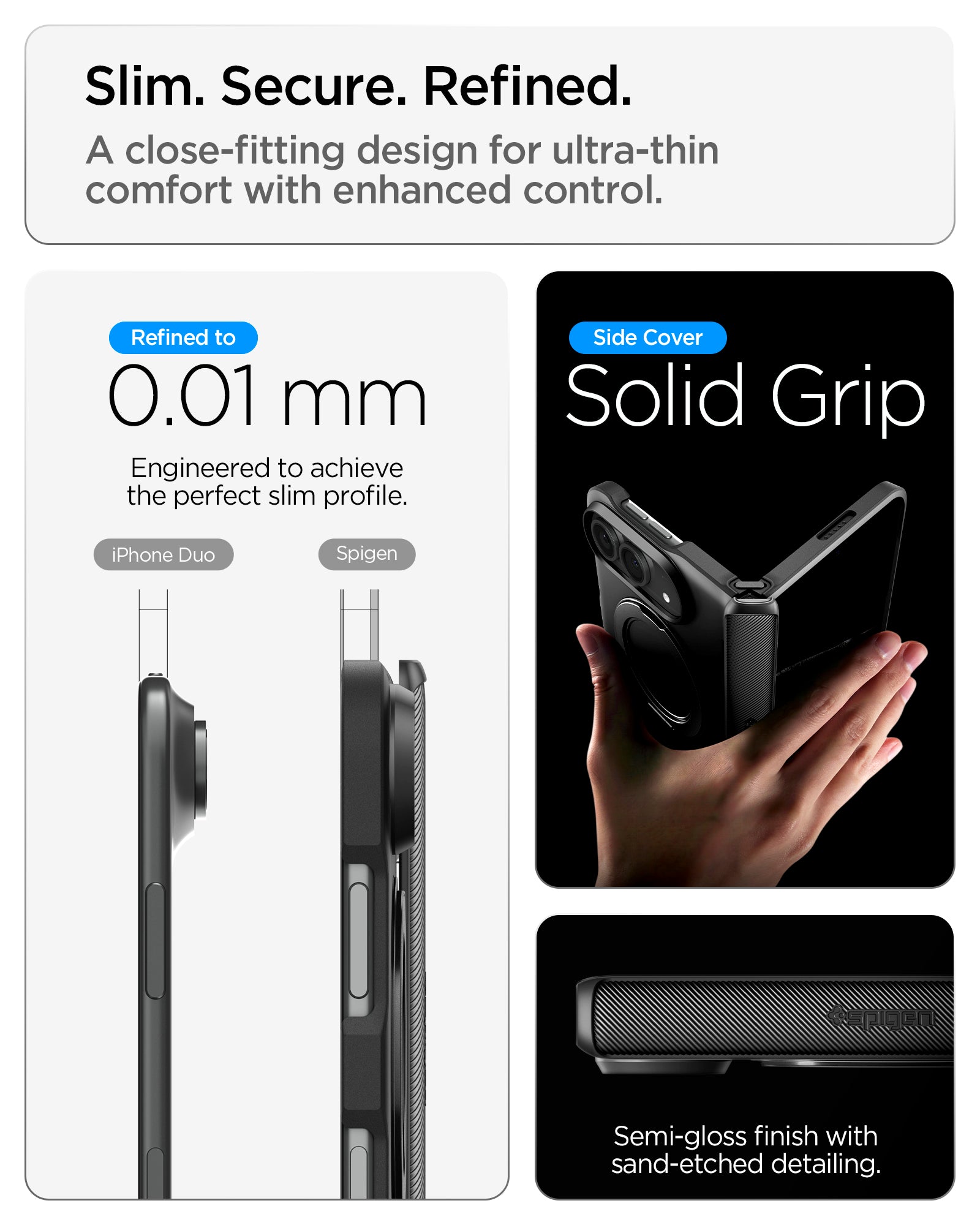 ACS11780 - iPhone Duo Slim Armor Pro S (Mag Fit) showing the close-fitting frame designed to maintain a slim silhouette