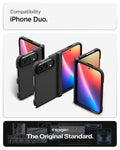 ACS11690 - iPhone Duo Tough Armor Pro (Mag Fit) in Black showing compatibility across multiple folded and unfolded configurations