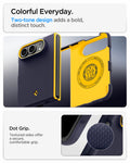 ACS11686 - iPhone Duo Nano Pop (Mag Fit) in Blueberry Navy showing a two-tone case design with textured dot grip along the sides for a secure hold