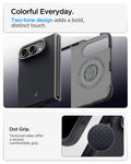 ACS11687 - iPhone Duo Nano Pop (Mag Fit) in Black Sesame showing a two-tone case design with textured dot grip along the sides for a secure hold