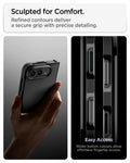 ACS11690 - iPhone Duo Tough Armor Pro (Mag Fit) in Black showing contoured edges and wider button cutouts designed for a secure grip and easy access