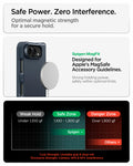 ACS11691 - iPhone Duo Tough Armor Pro (Mag Fit) in Metal Slate showing optimized magnetic strength for a secure hold with reduced interference