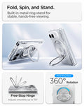 ACS11782 - iPhone Duo  Ultra Hybrid Pro S (Mag Fit) showing fold, spin, and stand free stop hinge and 360 rotation