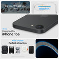 ACS09150 - iPhone 16e Case Liquid Crystal (MagFit) in Clear White showing the all new design for iPhone 16e. MagFit compatible infused with Blue resin