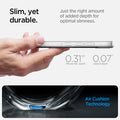 ACS09150 - iPhone 16e Case Liquid Crystal (MagFit) in Clear White showing the slim, yet durable. Just the right amount of added depth for optimal slimness with 0.31