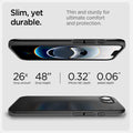 ACS09135 - iPhone 16e Case Thin Fit (MagFit) in Black showing the slim, yet durable. Thin and sturdy for ultimate comfort and protection. 26x drop amount, 48
