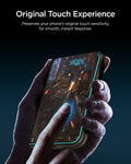 AGL12007 - iPhone Duo Glas.tR EZ Fit Pro showing responsive touch sensitivity through the installed screen protector.