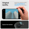 AGL09279 - iPhone 16e Optik Pro EZ Fit Lens Protector in Black showing the original quality. Keep the original quality with no blemishes or reflection form the flash
