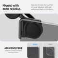 ACP07869 - Tesla Models OneTap Screen Car Mount ITLST90 (MagFit) Mount with zero residue and adhesive free. Secure it onto the corner of your display without adhesive tape or stickers. Shows the difference between Spigen and other products.