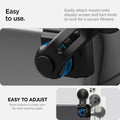 ACP07869 - Tesla Models OneTap Screen Car Mount ITLST90 (MagFit) is easy to use. Easily attach mount ontodisplay screen and turn knob to lock for a secure fitment. Showing how easy to adjust. Just press button to rotate arm for best viewing angle.