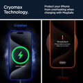 ACP07405 - OneTap Pro 3 CryoMax™ Dashboard Car Mount ITS35WC (MagFit) in Black showing the cryomax technology, protect your iphone from overheating when charging with magsafe