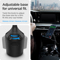 ACP03810 - OneTap Pro Cup Holder Car Mount ITS68W (MagFit) in Black showing the Adjustable base for universal fit. Twist the knob to adjust the base size for a firm fit into any cup holder. min: 2.9 inch and max: 4.0 inch