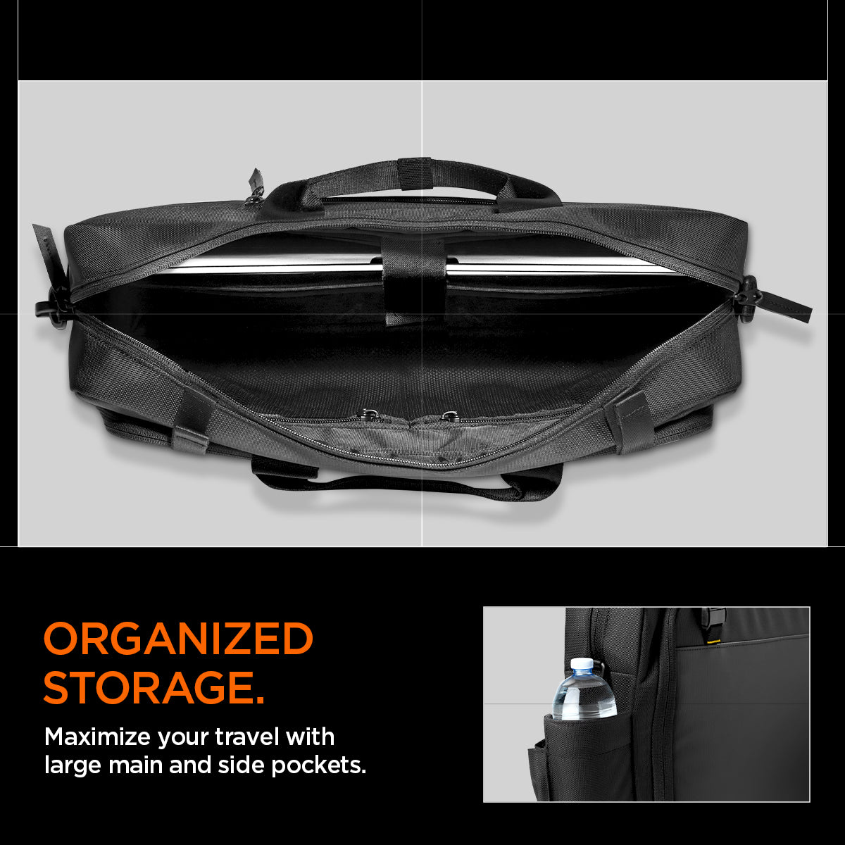 AFA09540 - Klasden Laptop Business Shoulder Bag KD300 organized storage. Maximize your travel with large main and side pockets.