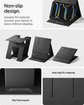AMP11119 - Slim Fold Laptop Stand | LD201-S10 Black showing non slip design