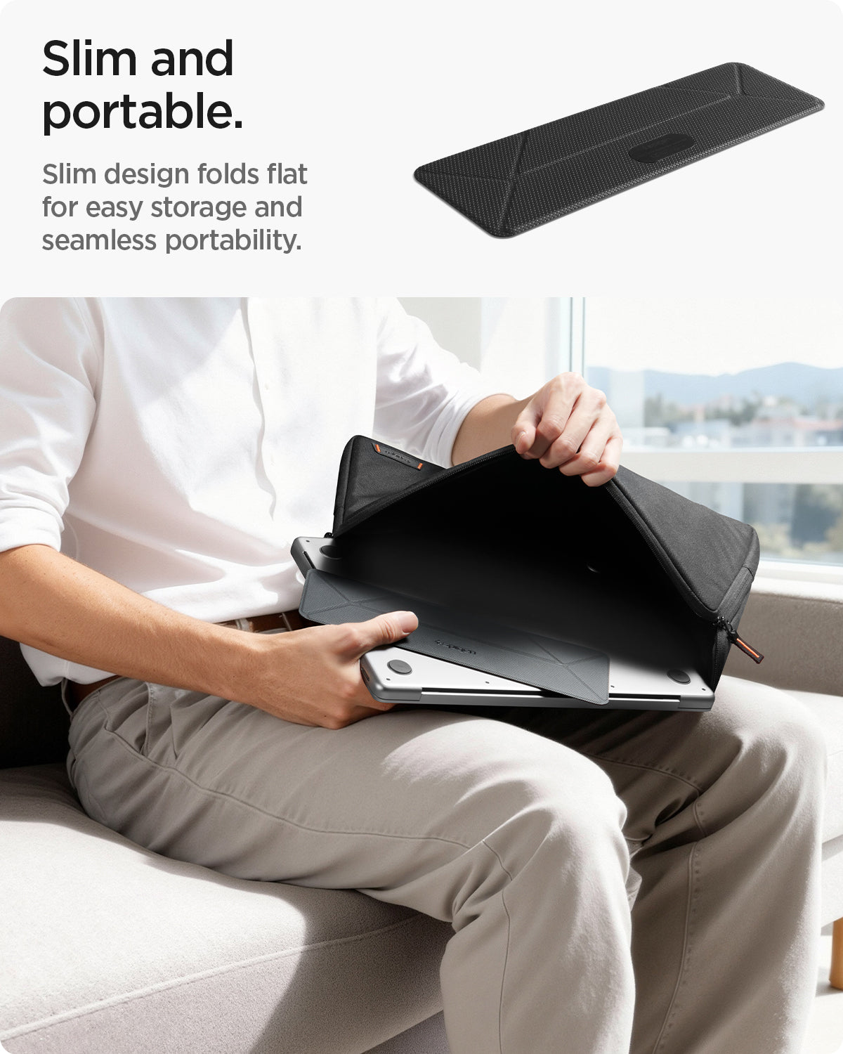 Slim Fold Non Adhesive Laptop Stand - Spigen.com Official Site