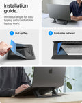 AMP11115 - Slim Fold Laptop Stand | Non-Adhesive LD201-S6 showing installation guide