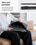 AMP11116 - Slim Fold Laptop Stand | LD201-S7 showing slim and portable
