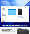APP11228 - SSD/HDD Holder | LD221 in Black showing classic profile design inspired by macOS folder aesthetic with reimagined storage concept and durable fabric construction