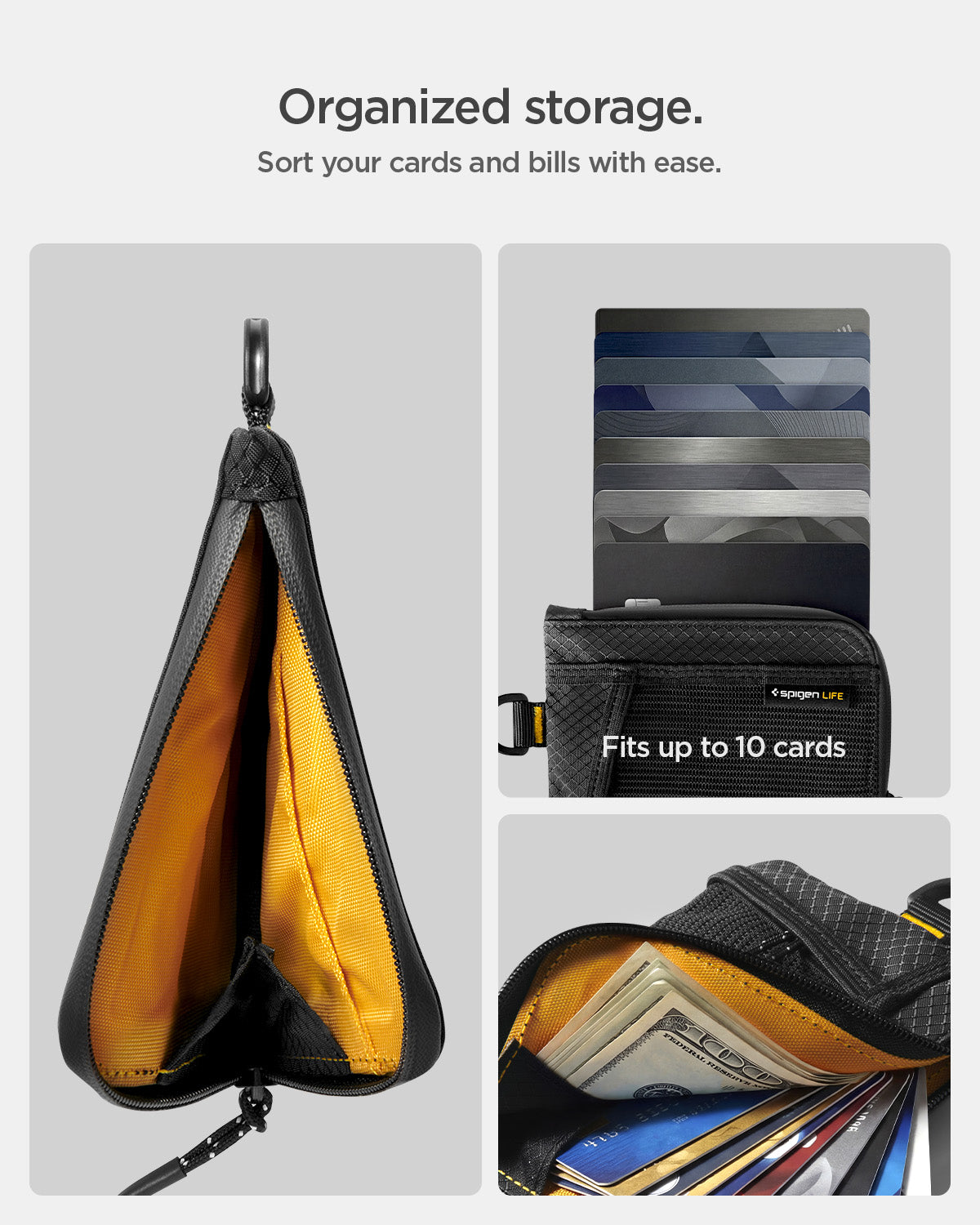 AFA11229 - Soft Card Holder | LF300 in Black showing organized storage