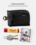 AFA11229 - Soft Card Holder | LF300 in Black showing external pocket