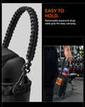 AFA09382 - Tumbler Holder Bag | LF500 showing easy to hold. removable paracord strap adds grip for easy carrying