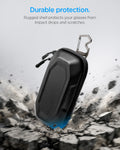 ACS09444 - [LF520] Universal Sunglass Case in Black showing durable protection.